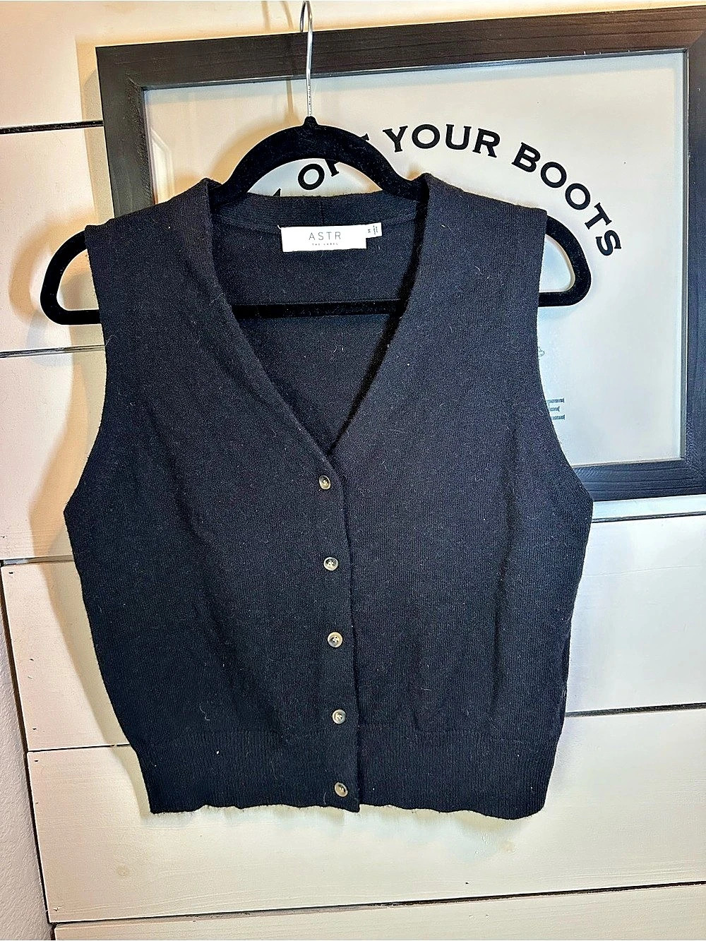ASTR the Label Eira Sweater Vest Black Size XS